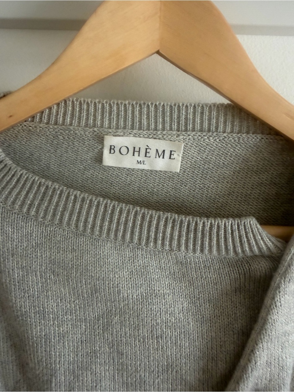 Boheme Asymmetrical Knit in Mist - Picture 2 of 3